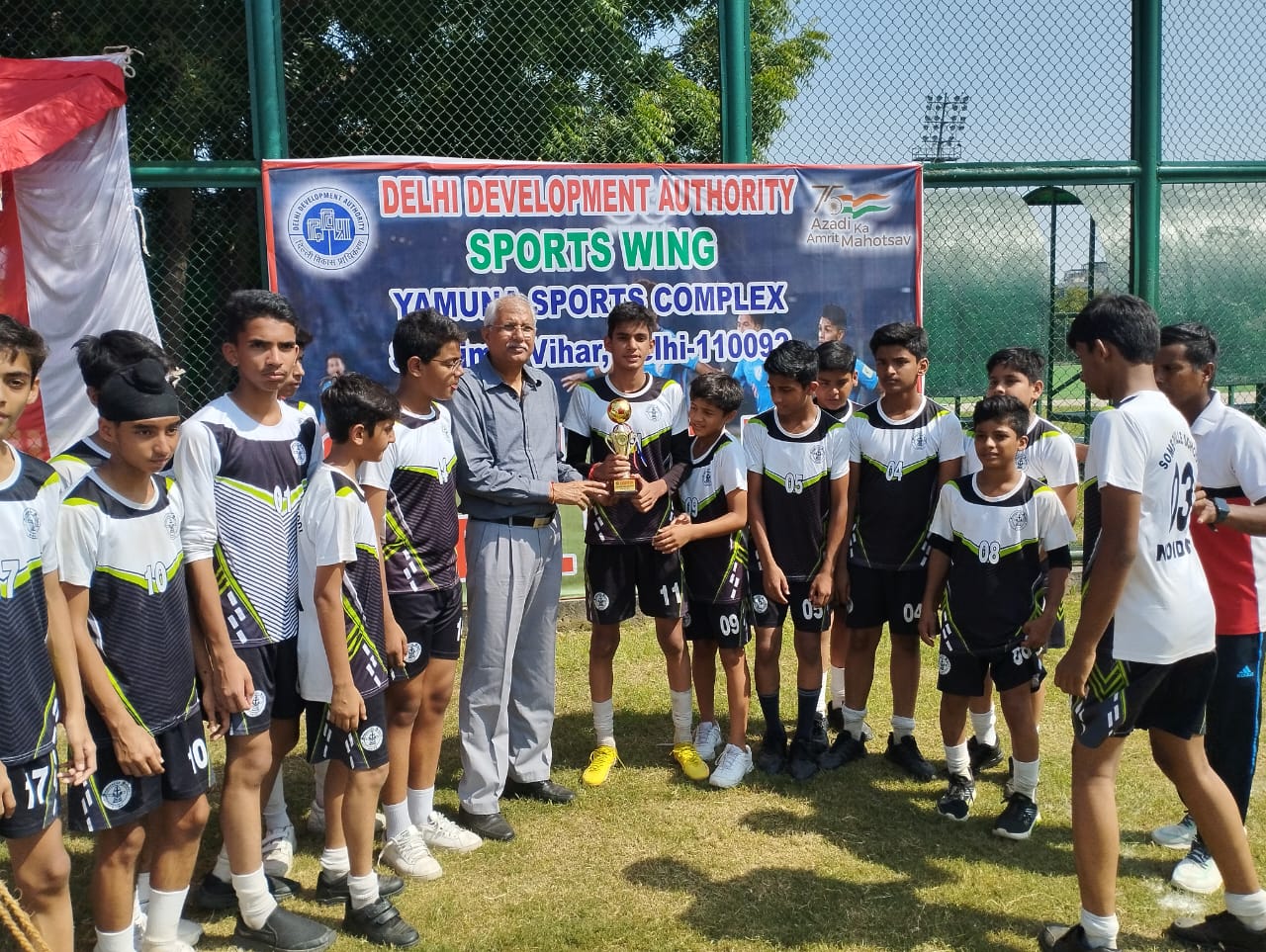 Runner up Trophy for Under 14 Boys football tournament